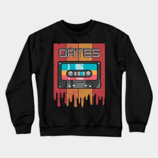 Thanksgiving Oates Name Retro Styles Camping 70s 80s 90s Crewneck Sweatshirt